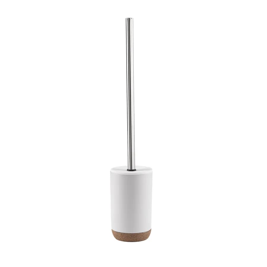 Set 2 accessori da appoggio in ceramica bianco e sughero - Ilary di Gedy