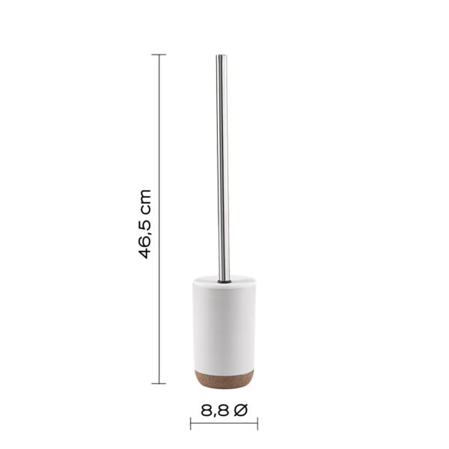 Set 2 accessori da appoggio in ceramica bianco e sughero - Ilary di Gedy