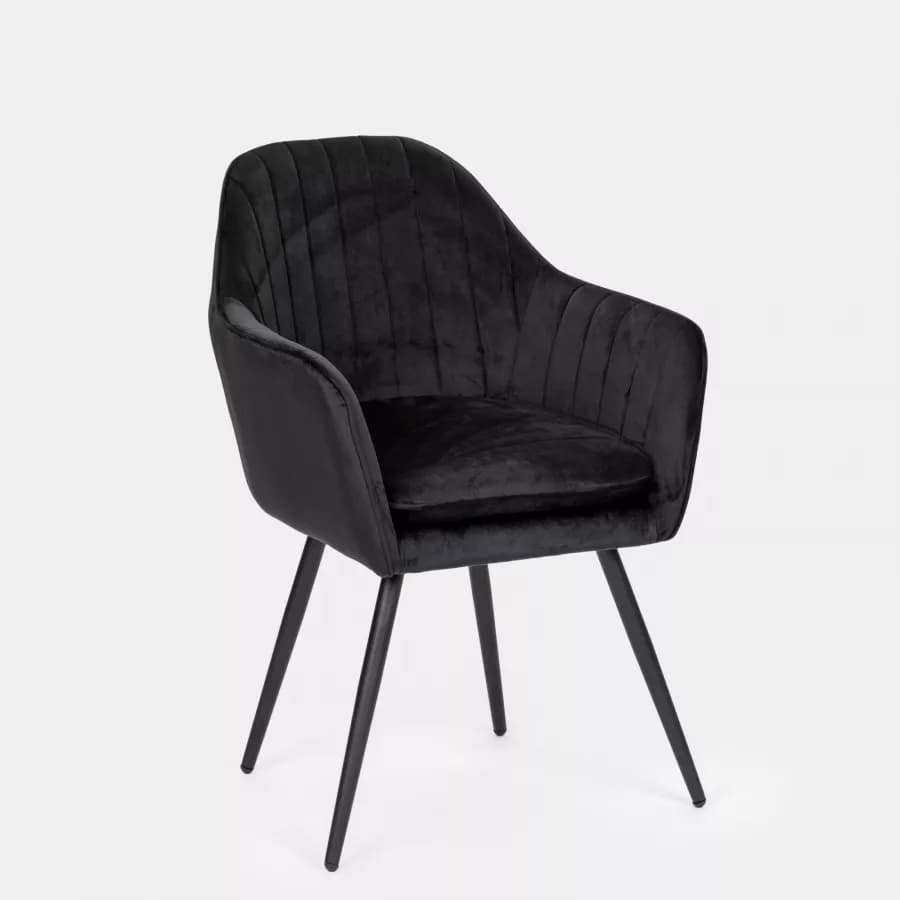 Set 2 poltrone in velluto nero - Dumb