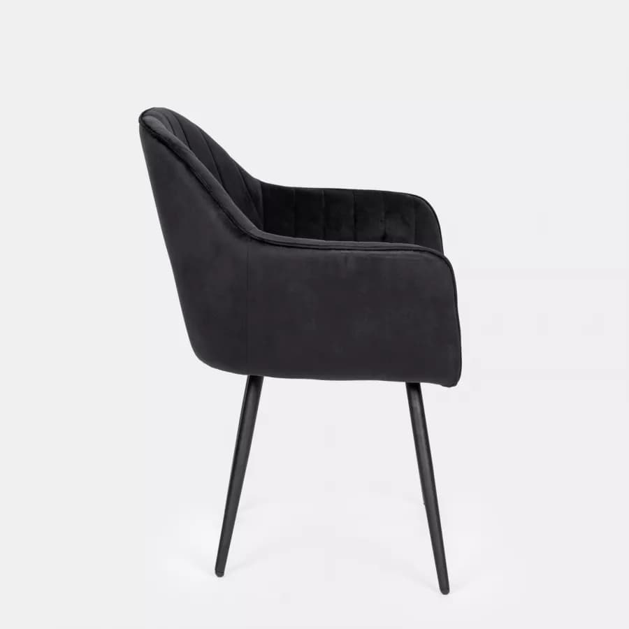 Set 2 poltrone in velluto nero - Dumb