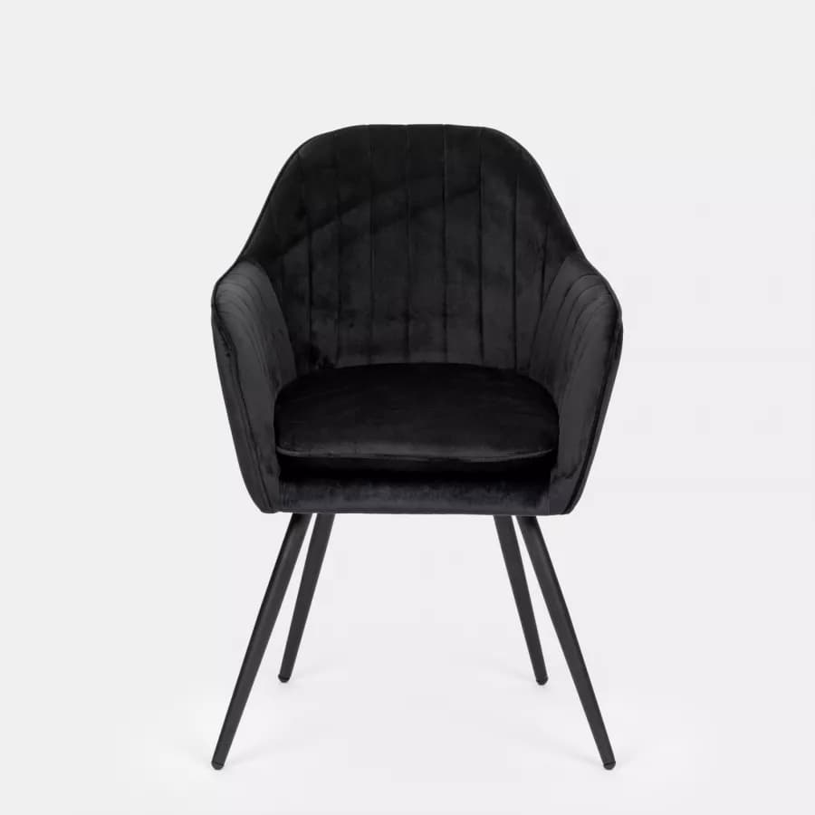 Set 2 poltrone in velluto nero - Dumb