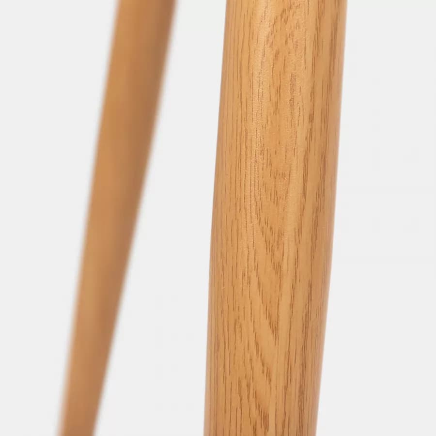 Set 2 sedie in velluto verde oliva con gambe effetto legno - Mady