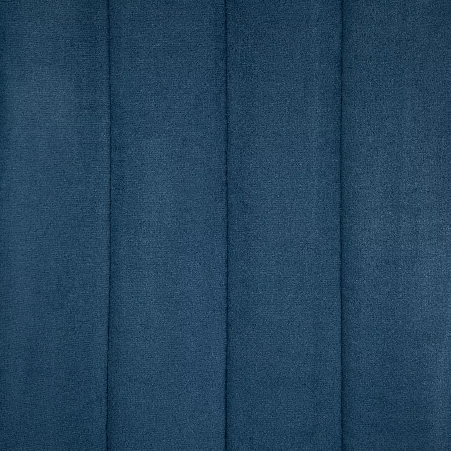 Set 2 sedie in velluto blu scuro e gambe in metallo nero - Vanus
