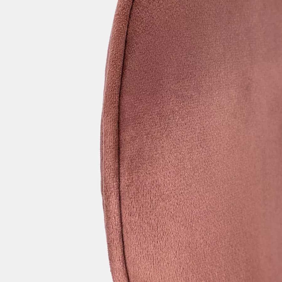 Set 2 sedie in velluto rosa antico con gambe in metallo nero - Milva