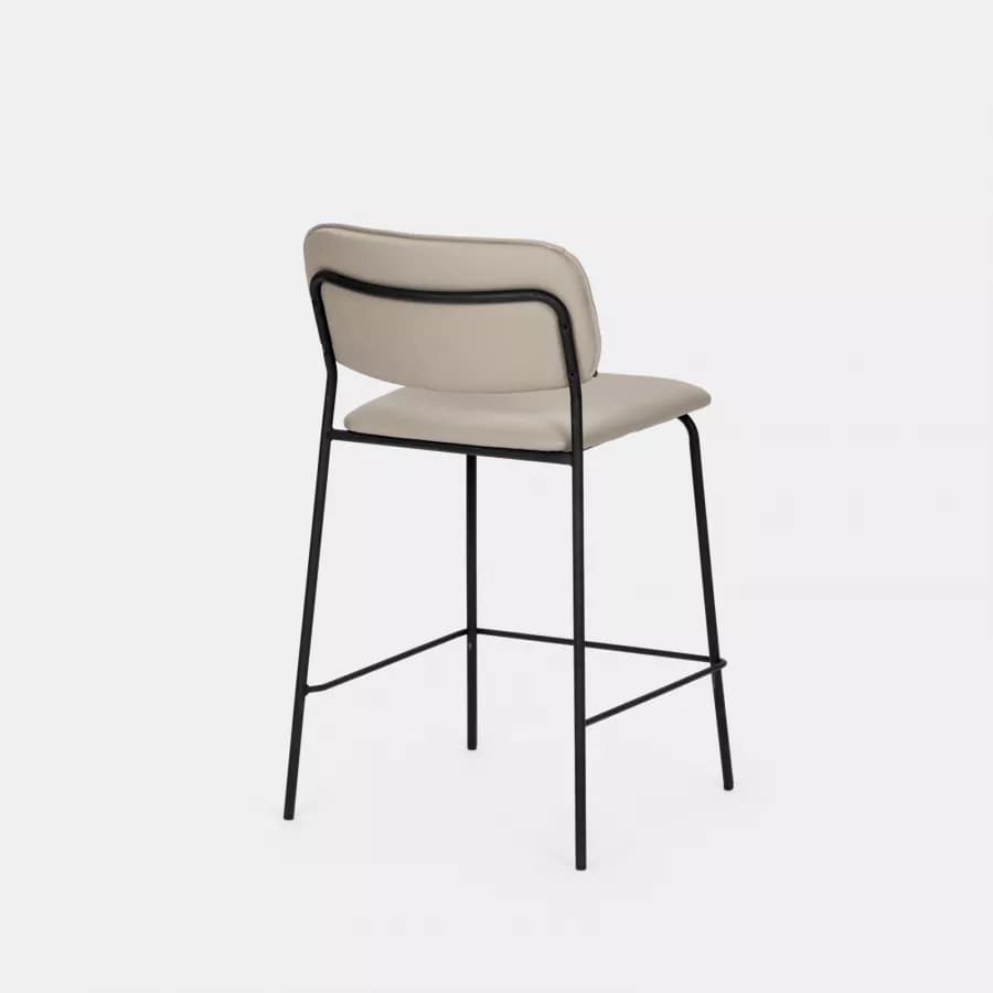 Set 2 sgabelli in similpelle grigio chiaro - Marmin