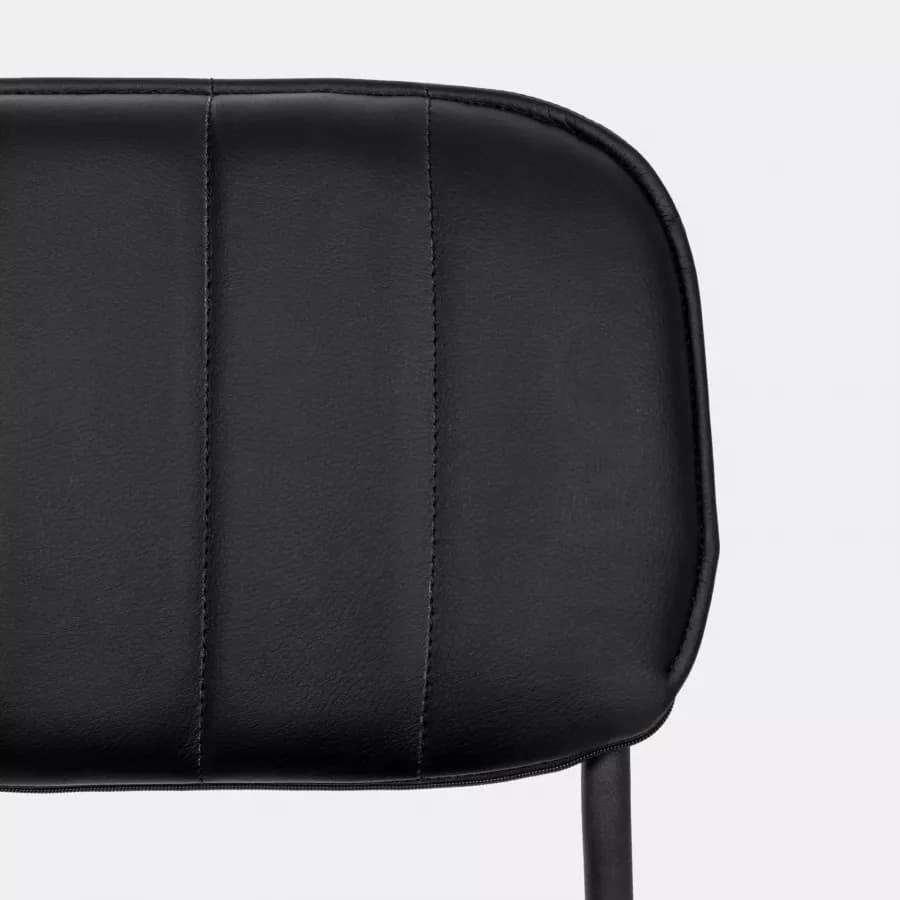 Set 2 sgabelli in similpelle nero - Marmin