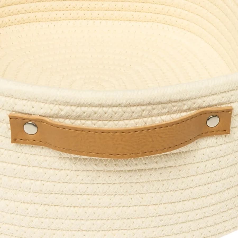 Set 3 cesti contenitori 12h cm in tessuto beige