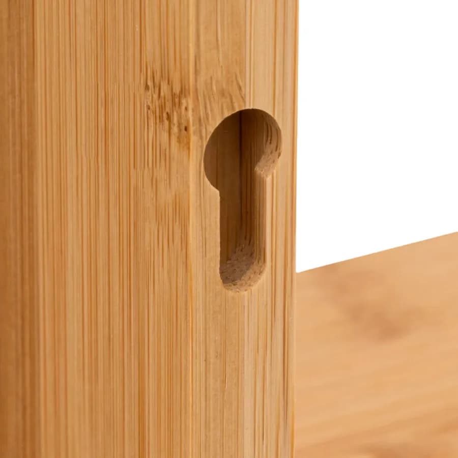 Set 3 cubi pensili in legno di bambù naturale - Brasilia