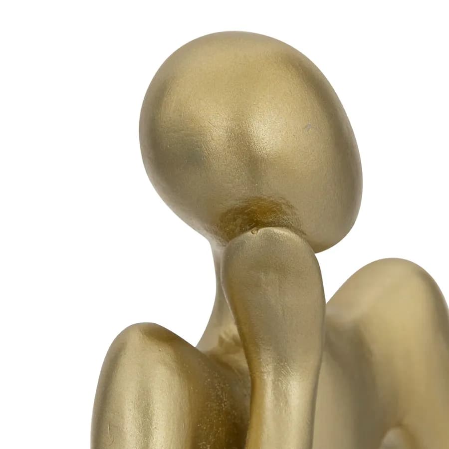 Set 3 figure decorative a forma di donna color oro