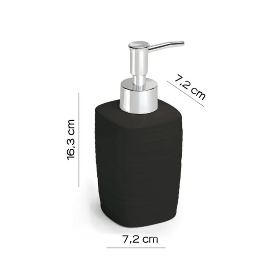 Set 4 accessori d'appoggio in ceramica nero - Kelly di Gedy