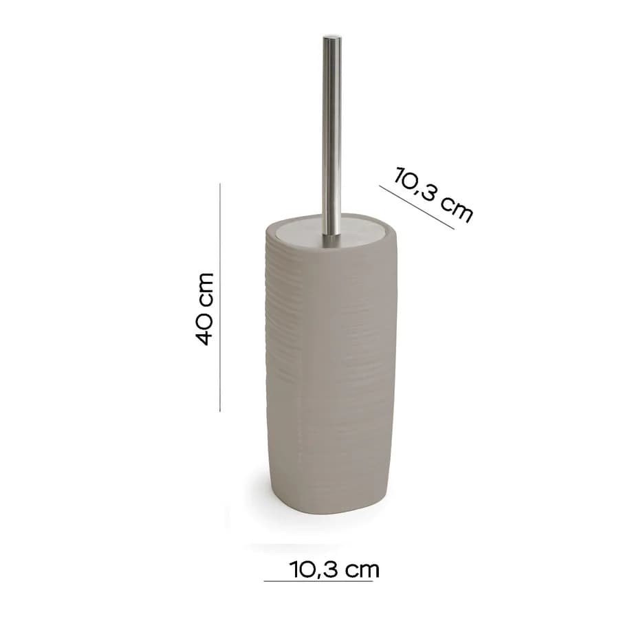 Set 4 accessori d'appoggio in ceramica tortora chiaro - Kelly di Gedy