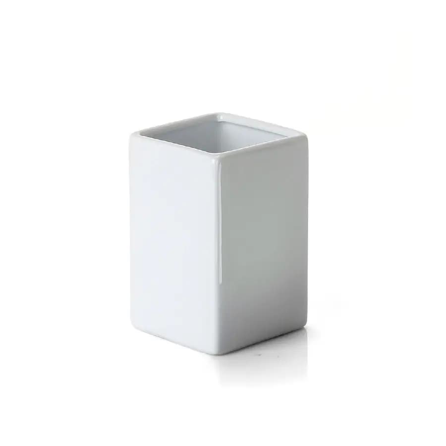 Set 4 accessori da appoggio in ceramica bianco - Verbena di Gedy