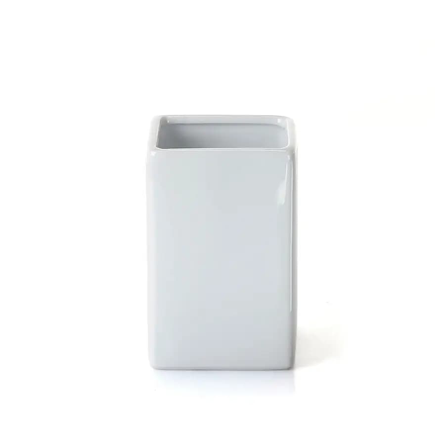 Set 4 accessori da appoggio in ceramica bianco - Verbena di Gedy