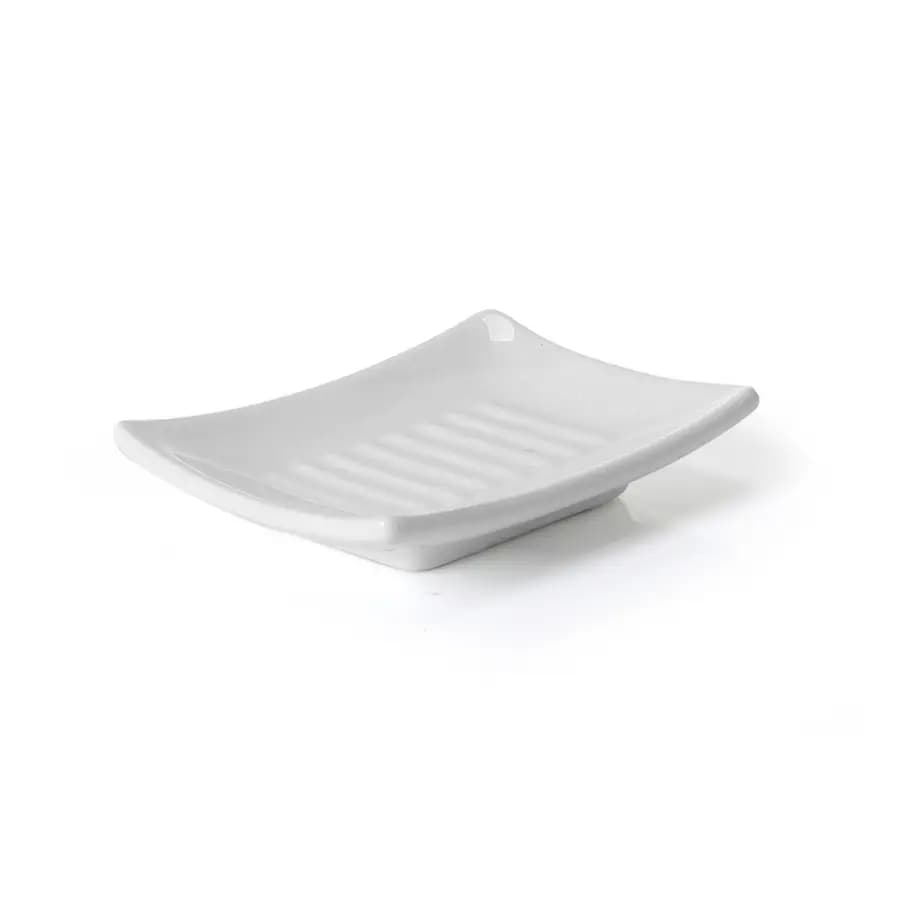 Set 4 accessori da appoggio in ceramica bianco - Verbena di Gedy