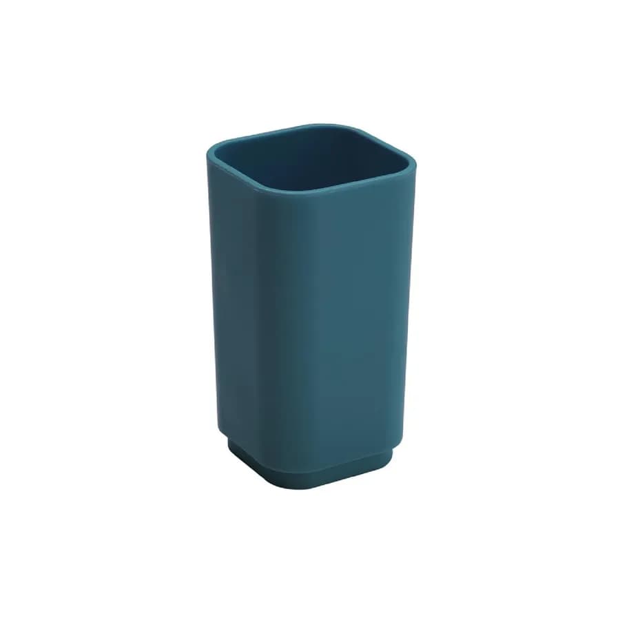 Set 4 accessori da appoggio blu petrolio - Seventy di Gedy