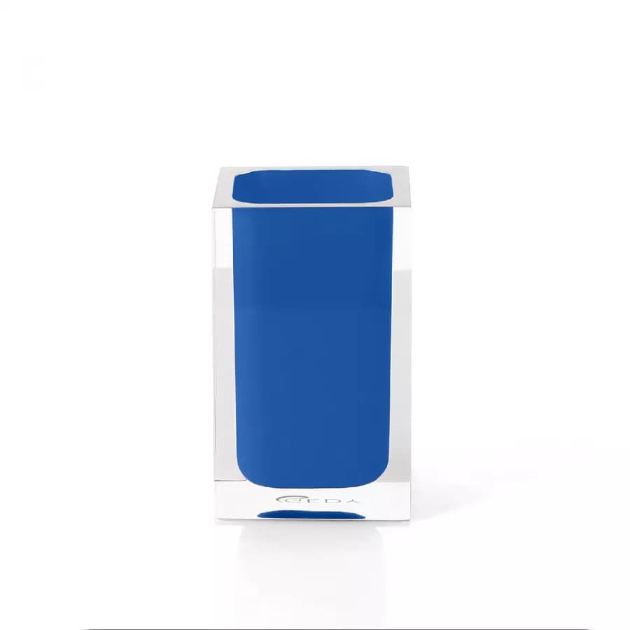 Set 4 accessori da appoggio blu e trasparente - Rainbow di Gedy