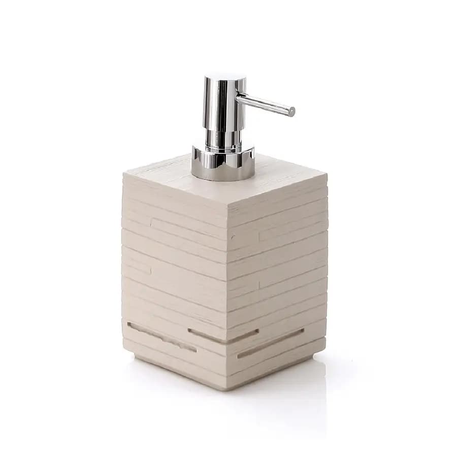 Set 4 accessori appoggio in resina tortora chiaro - Quadrotto di Gedy