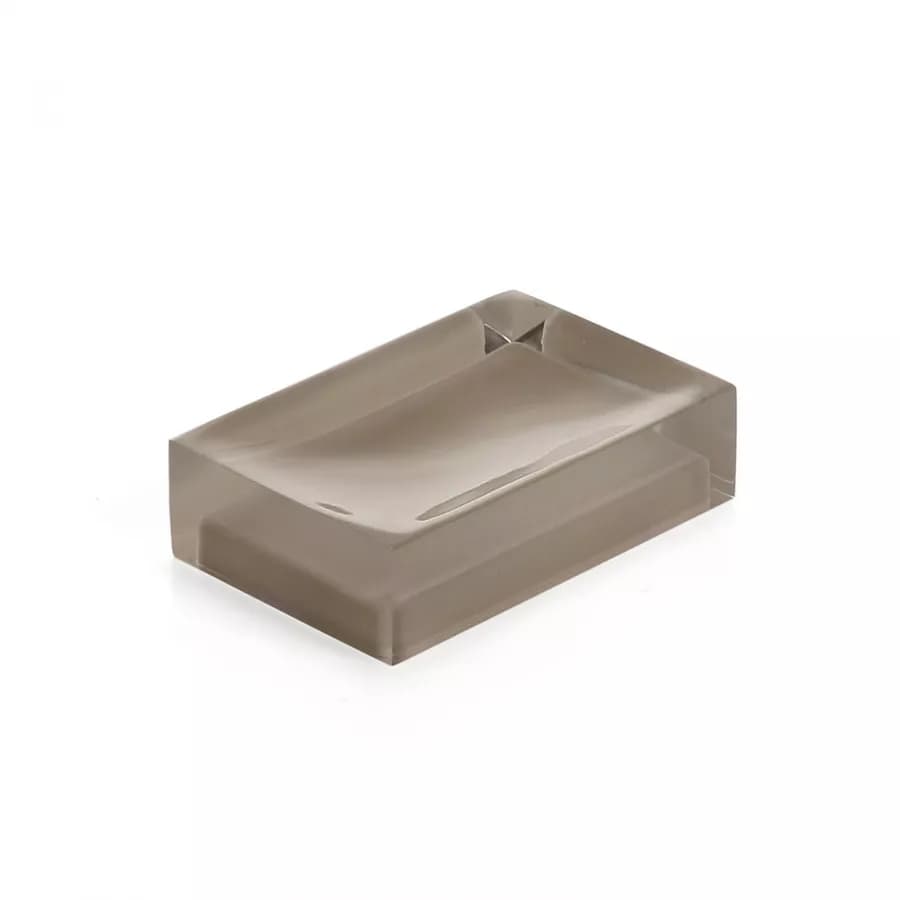 Set 4 accessori da appoggio tortora e trasparente - Rainbow di Gedy