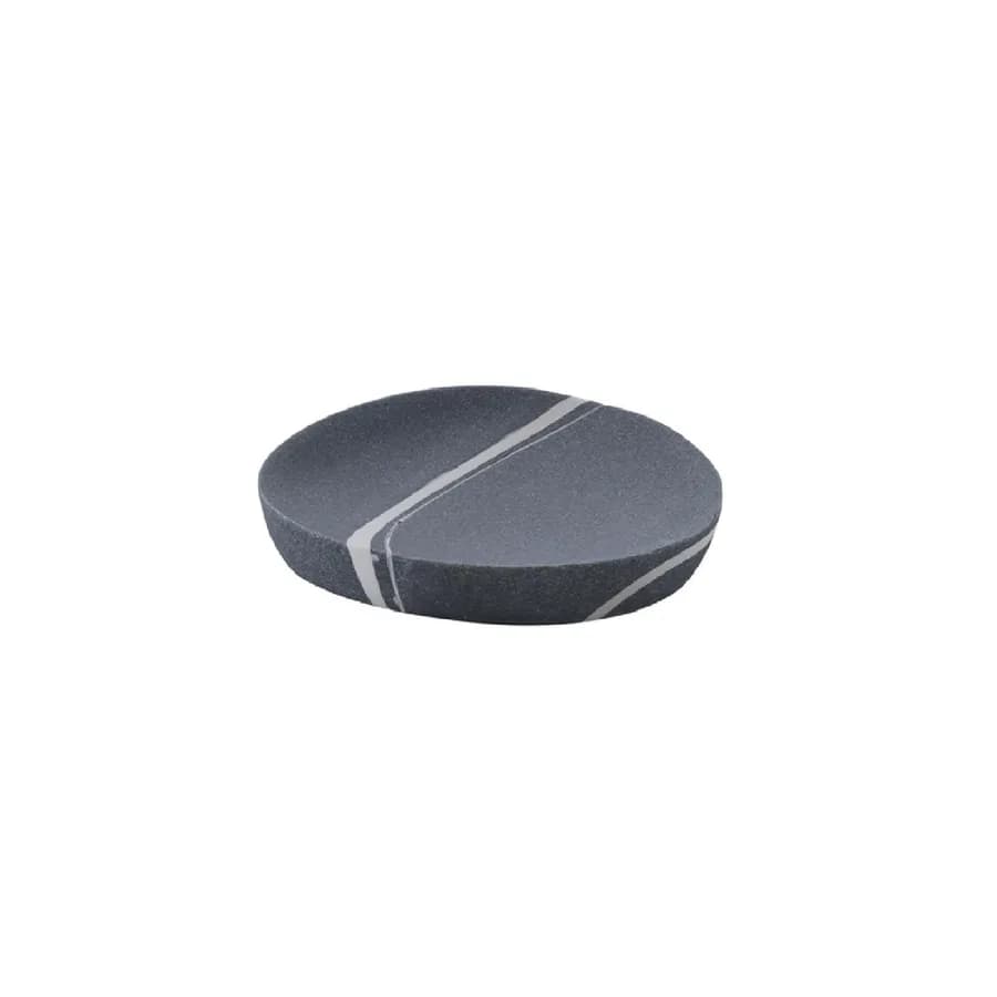 Set 4 accessori d'appoggio grigio effetto pietra con venature color quarzo - Yvonne di Gedy