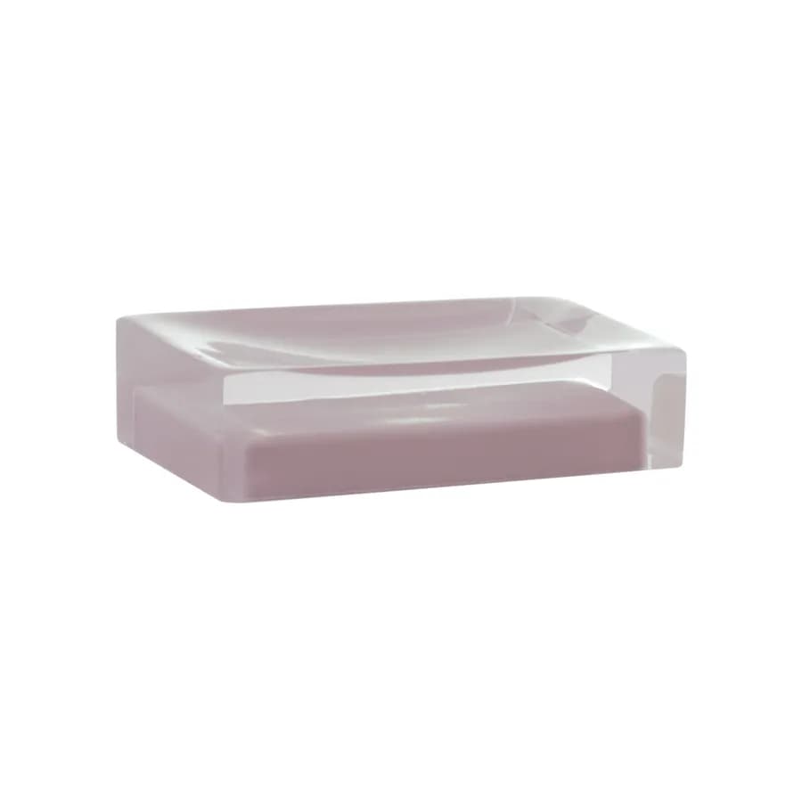 Set 4 accessori da appoggio rosa e trasparente - Rainbow di Gedy