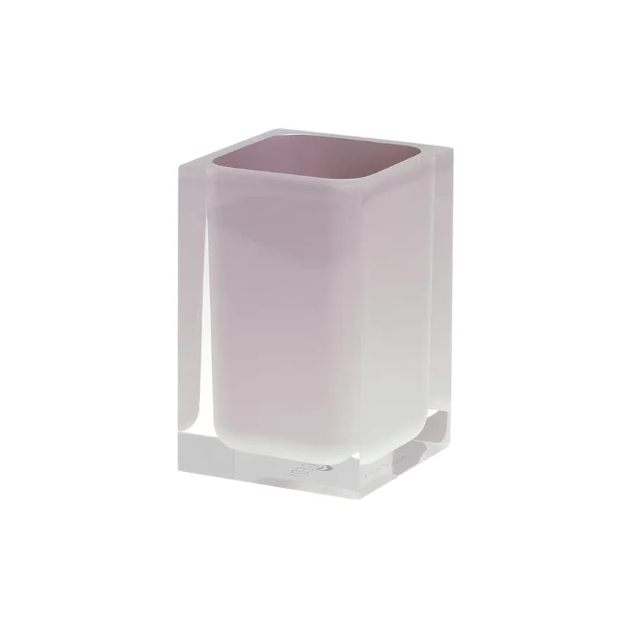 Set 4 accessori da appoggio rosa e trasparente - Rainbow di Gedy