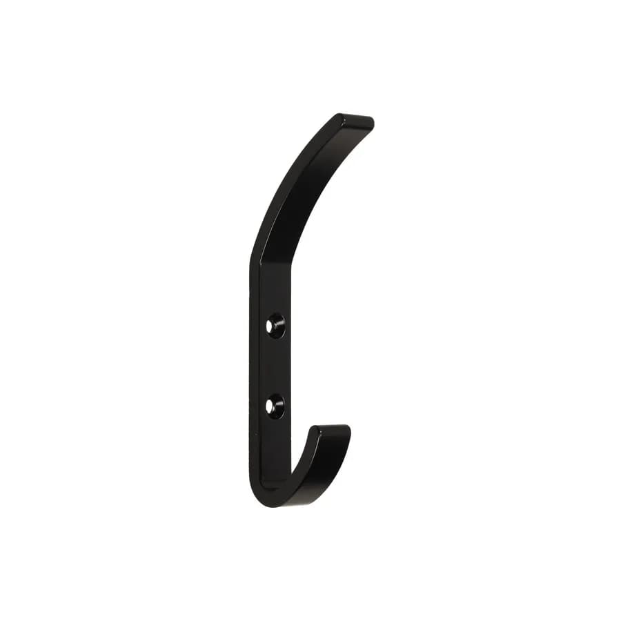 Set 4 ganci appendiabiti da parete in alluminio verniciato nero