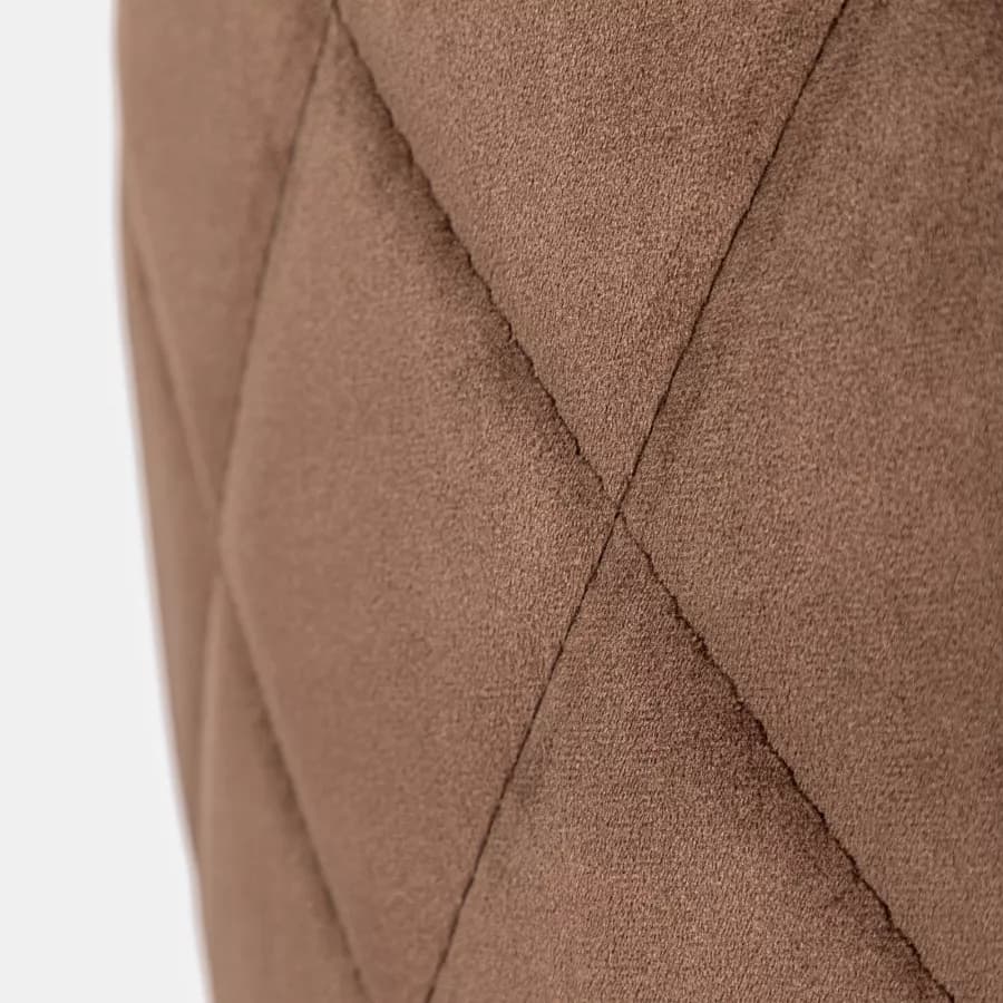 Set 4 sedie in velluto cappuccino con gambe in metallo nero - Georgia