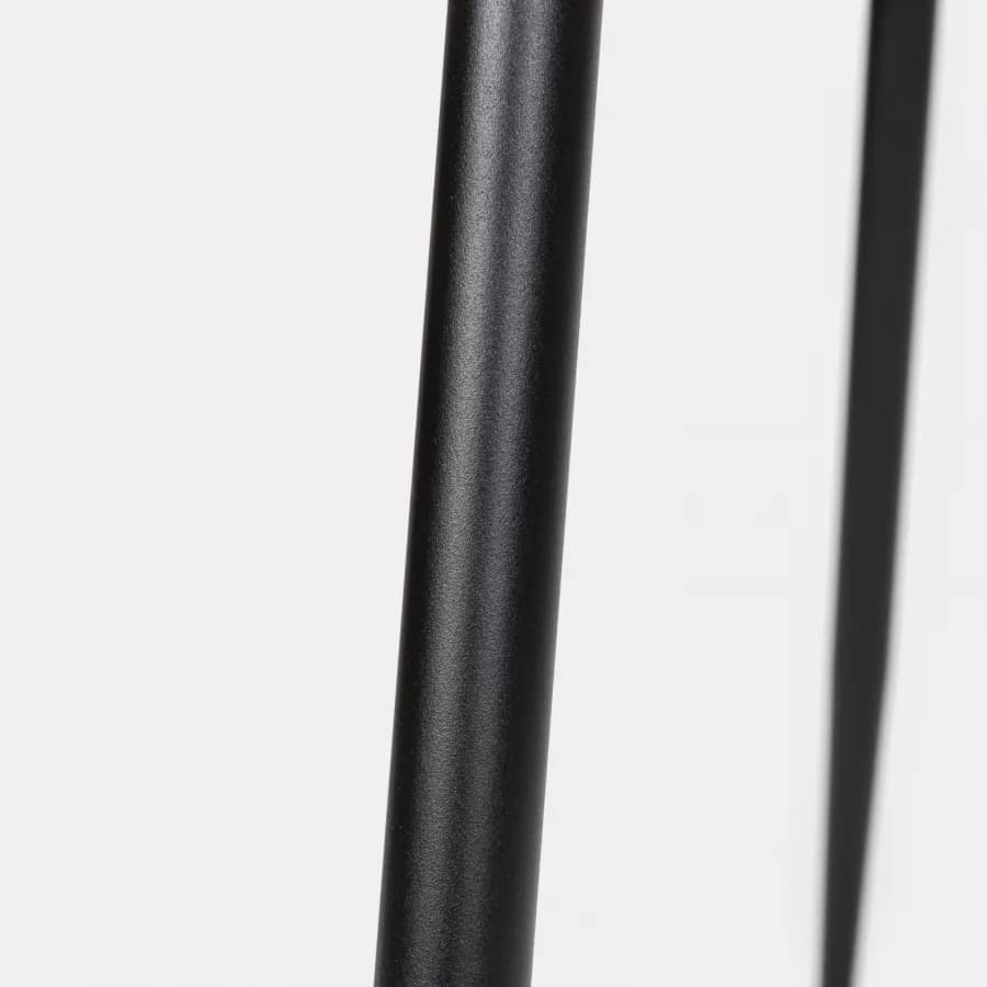 Set 4 sedie con seduta polipropilene bianco e gambe in metallo nero - Obald