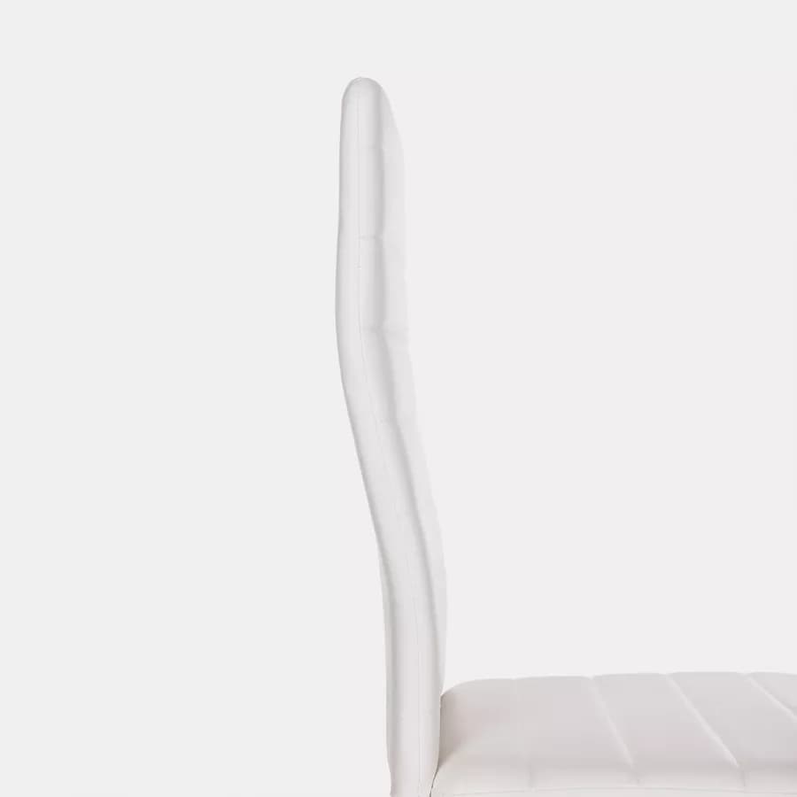 Set 6 sedie in similpelle bianca con schienale alto - Fenice