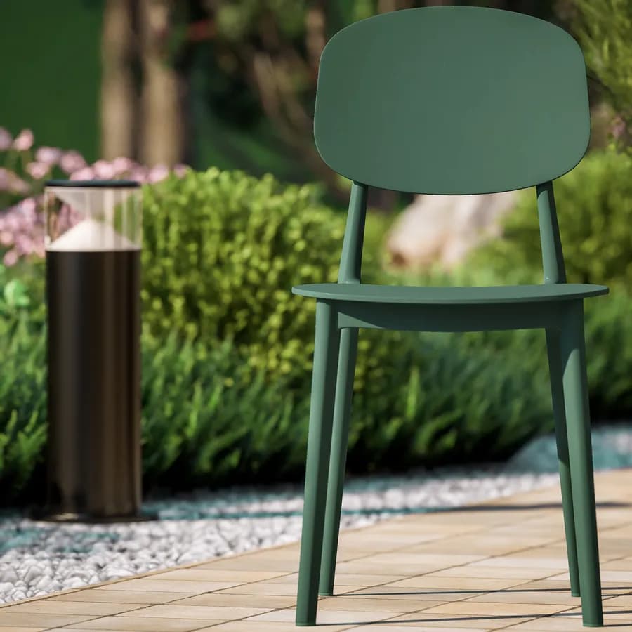 Sedia da giardino in polipropilene verde - Lilibeth