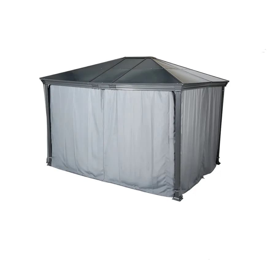 Set 4 tende per gazebo da 3,6x3 m in poliestere grigio - Shine