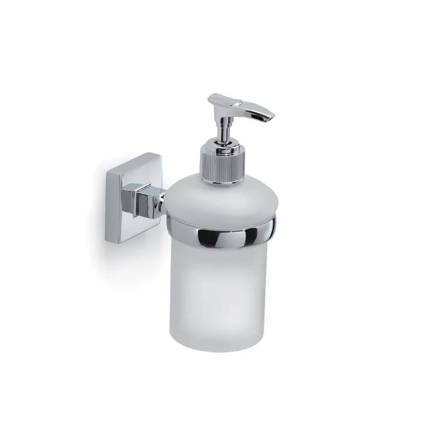 Set 5 accessori a muro in acciaio inox cromo e vetro satinato - Olimpo di Gedy
