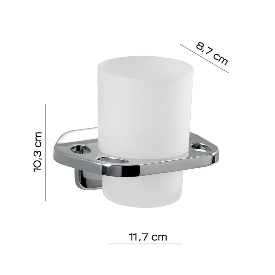 Set 5 accessori a muro in alluminio anodizzato e cromall cromo - K2 di Gedy