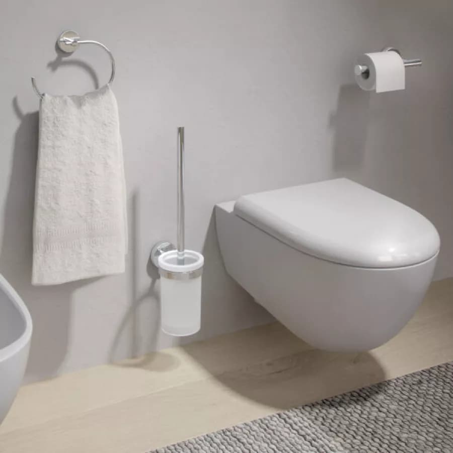 Set 5 accessori a muro in acciaio inox e cromall cromo - Eros di Gedy