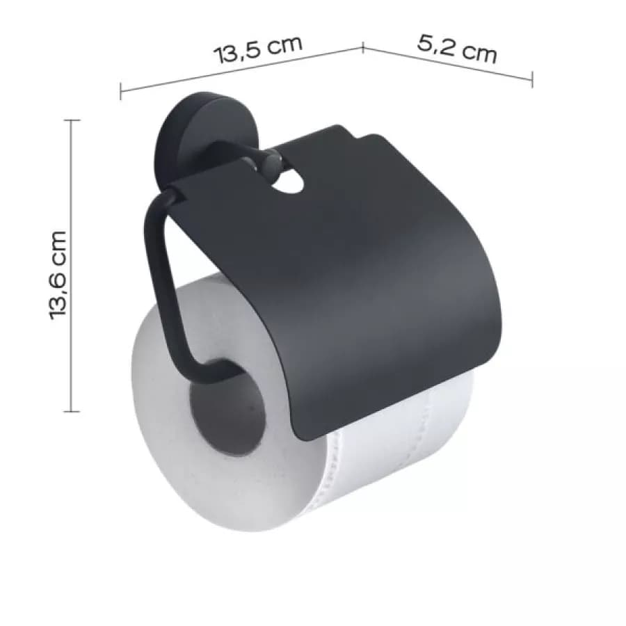 Set 5 accessori a muro in acciaio inox nero opaco e vetro satinato - Eros di Gedy