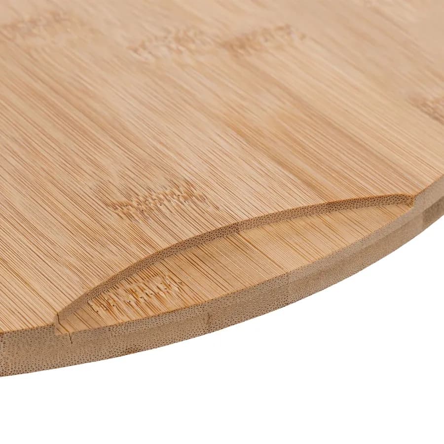 Set 5 accessori per aperitivo rotondo 33 cm in bambù naturale e porcellana multicolore