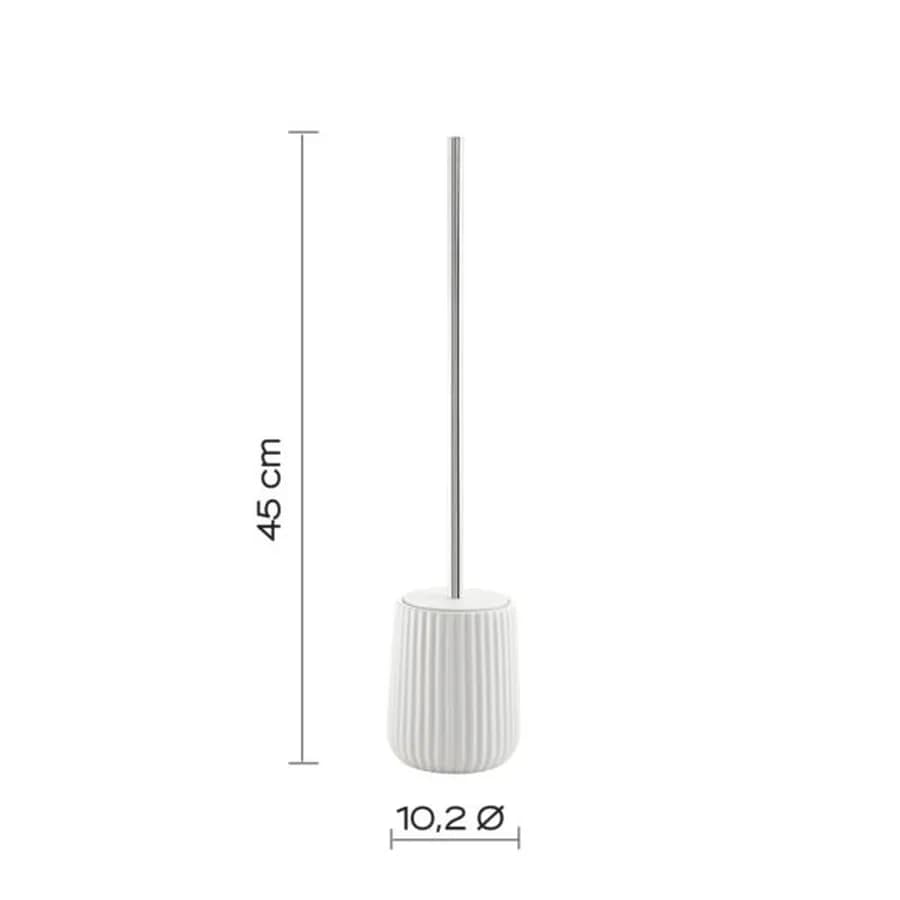 Set 2 accessori d'appoggio in ceramica bianco rigato - Marika di Gedy