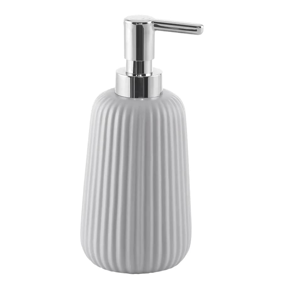 Set 2 accessori d'appoggio in ceramica grigio rigato - Marika di Gedy