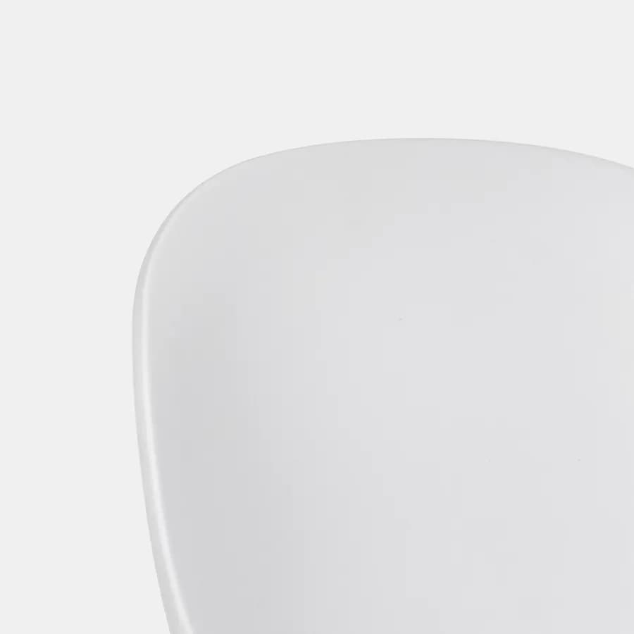 Set bistrot con tavolo rotondo 60 cm e 2 sedie impilabili in polipropilene bianco - Tulipano