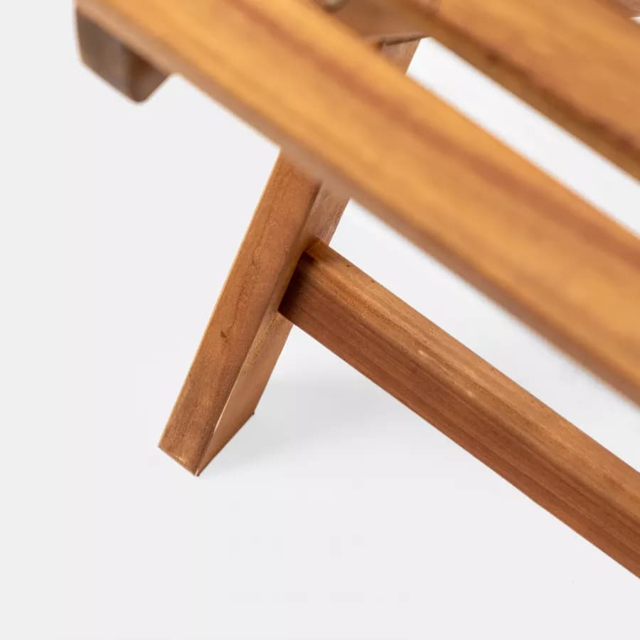 Set bistrot salvaspazio con tavolo pieghevole e 2 sedie pieghevoli in legno massello di acacia - Nauru
