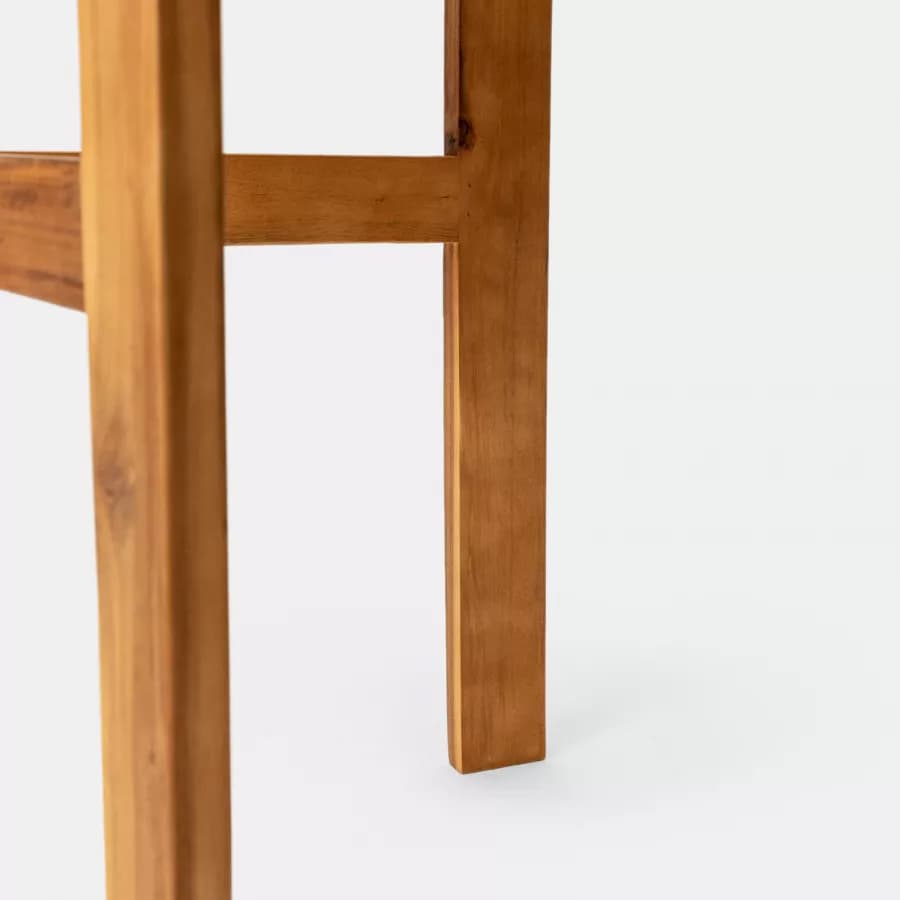 Set bistrot salvaspazio con tavolo pieghevole e 2 sedie pieghevoli in legno massello di acacia - Nauru