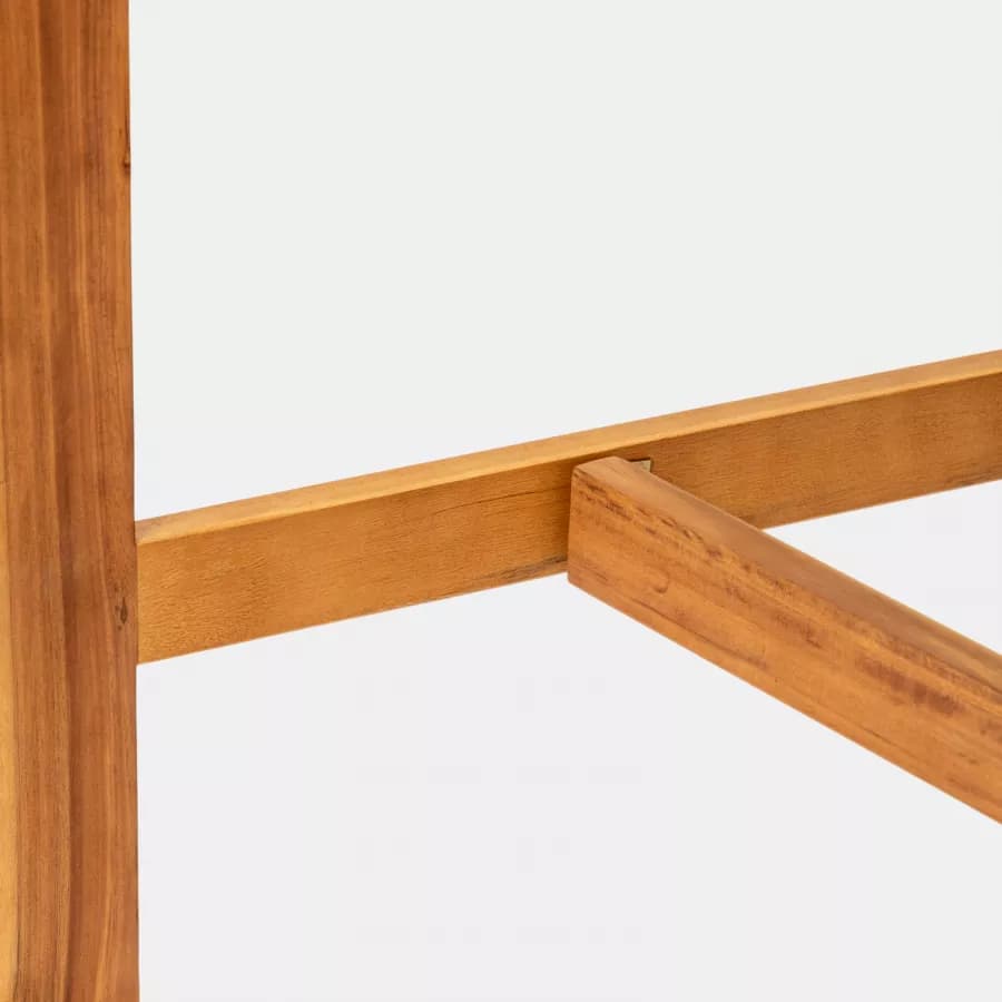 Set bistrot salvaspazio con tavolo pieghevole e 2 sedie pieghevoli in legno massello di acacia - Nauru