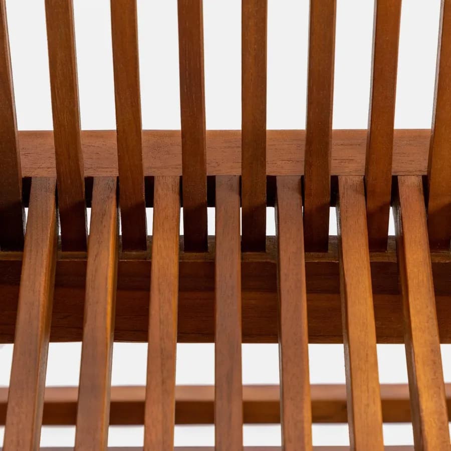 Set relax tavolino pieghevole 50x50 cm e 2 sedie pieghevoli in legno teak - Louis