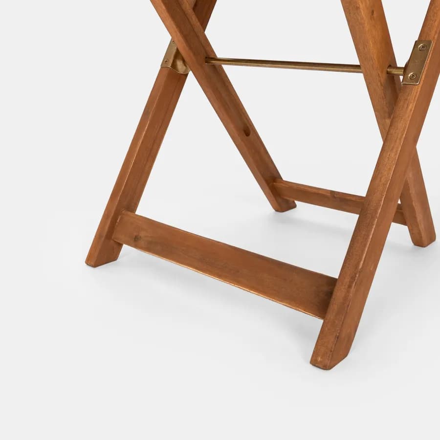 Set bistrot tavolo 70x40 cm e 2 sedie in legno di acacia - Paja