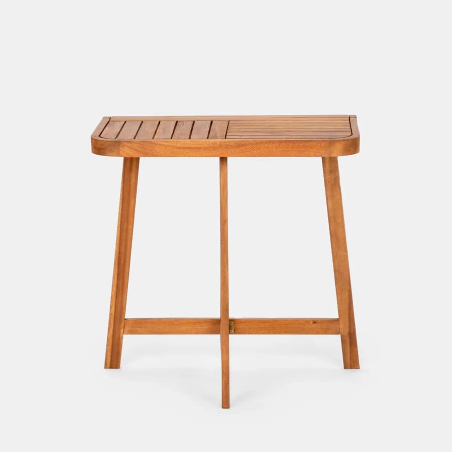 Set bistrot tavolo 70x40 cm e 2 sedie in legno di acacia - Paja