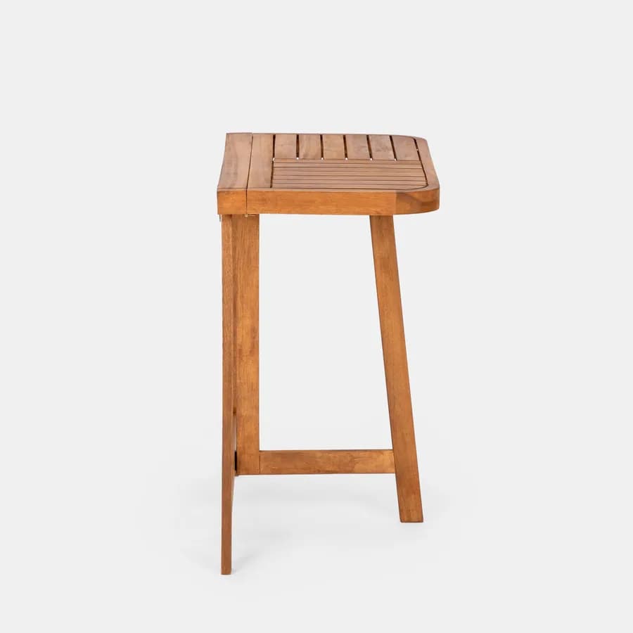 Set bistrot tavolo 70x40 cm e 2 sedie in legno di acacia - Paja