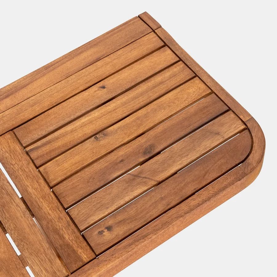 Set bistrot tavolo 70x40 cm e 2 sedie in legno di acacia - Paja