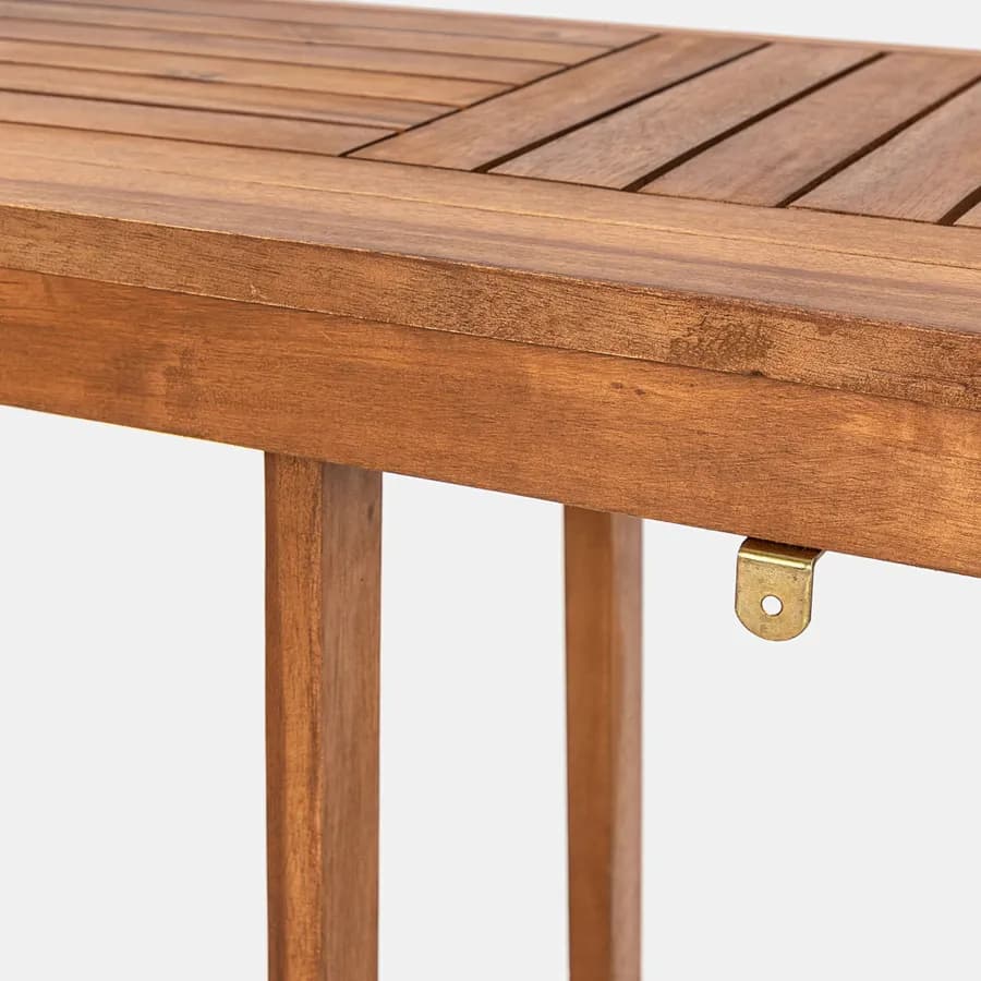 Set bistrot tavolo 70x40 cm e 2 sedie in legno di acacia - Paja