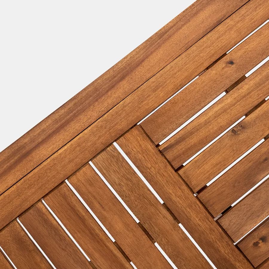 Set bistrot tavolo 70x40 cm e 2 sedie in legno di acacia - Paja