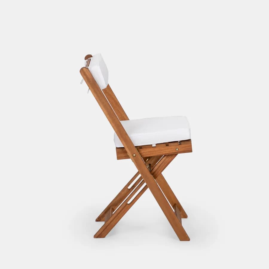 Set bistrot tavolo 70x40 cm e 2 sedie in legno di acacia - Paja